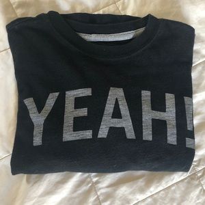 Old Navy boys long sleeve black graphic tee S 6-7